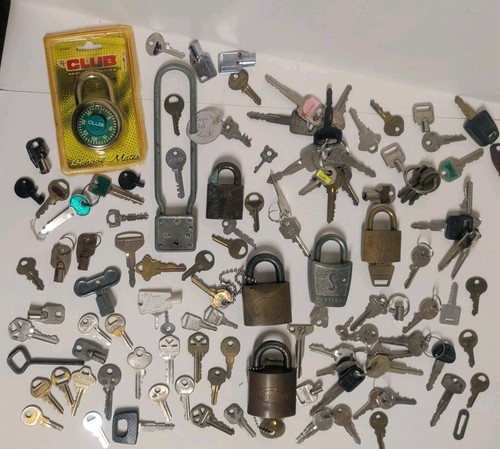 Lbs lot vintage locks keys - 6,